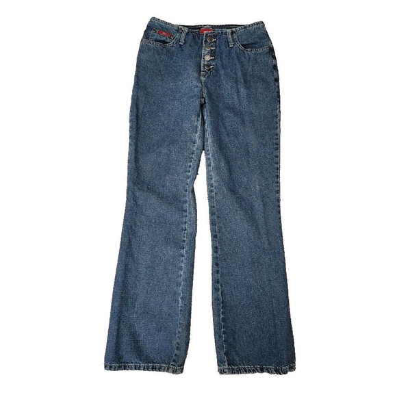 Mossimo Supply Co. Denim - Mossimo Juniors Mini Flare Button Fly Denim Blue Jeans Size 3